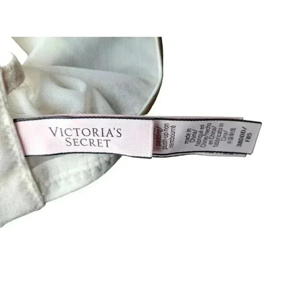 Victoria's Secret unlined 38DDD BRA white lace beaded embroider BRIDAL RARE - Picture 6 of 11